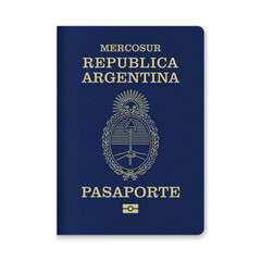 Naklejka premium Argentina Passport Cover with Gold Emblem and Text