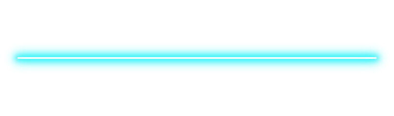 Blue neon long line glowing