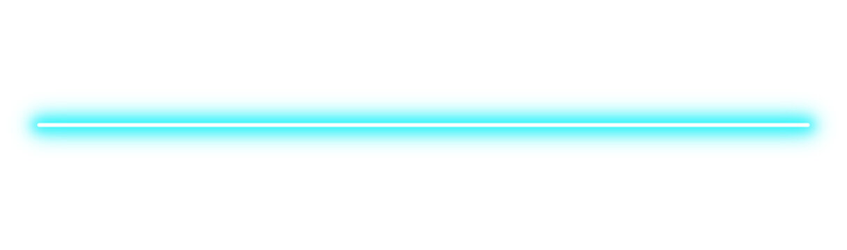 Blue neon long line glowing