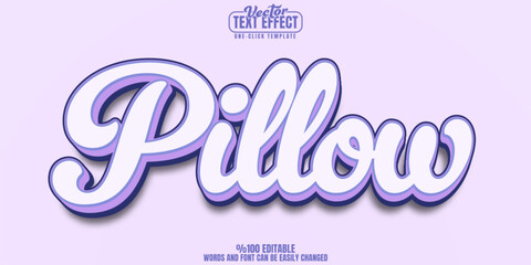 Sleep editable text effect, customizable soft and pillow 3d font style