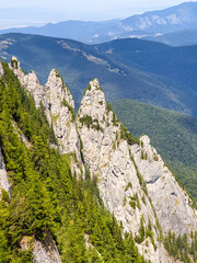 landscape in the mountains, Picatura Ridge, Bucegi Mountains, Romania