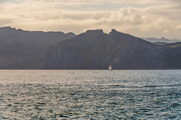 Paisaje en Santoña, Cantabria, España.