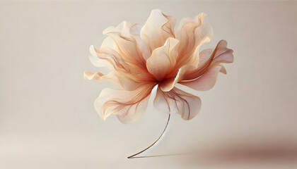 Obraz premium 透明感と優美さを持つ花のアート