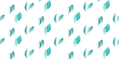 Seamless vector pattern of abstract leaves for bed linen, wallpaper and textures