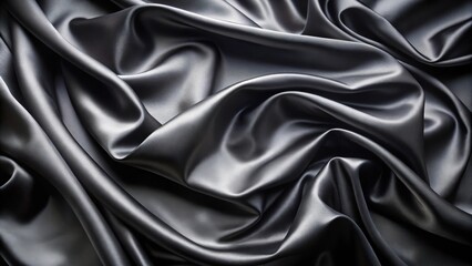 Fototapeta premium Black silk background for luxurious and elegant design projects, luxury, elegant, silk, black, background, texture, smooth