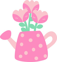 Cute Tulip FLower in Watering Can