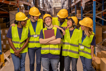 Inclusive Warehouse Team Embracing Diversity and Social Inclusion