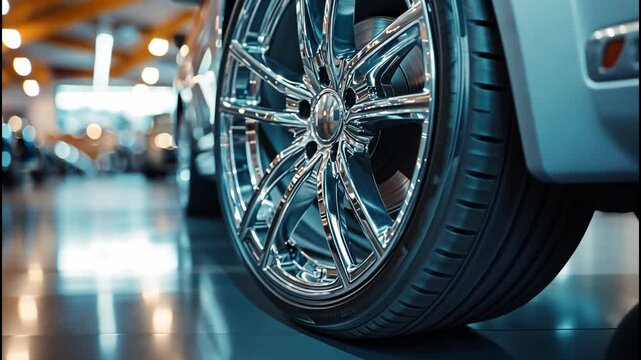 Aluminum alloy car rim with black and glossy gray accents