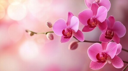 Captivating Beauty of Pink Orchids in Full Bloom