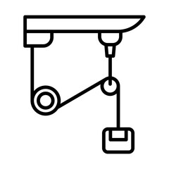 Pulley line icon