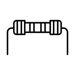 Resistor line icon