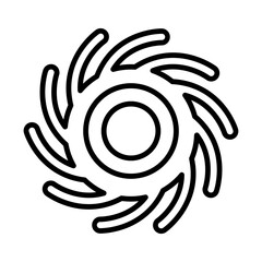 Black hole line icon