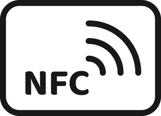 NFC payment icon set. Contactless wireless pay sign. NFC technology icon