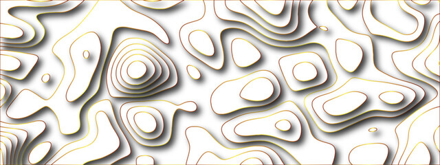Abstract 3D Paper Cut Art Vector Background with Topographic Map Contour Lines. Geographic Themes, Layered Designs, Web Graphics, Decorative Wall Art, Posters, Brochures, and Digital Marketing 