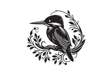 King Fisher  vector art and illustration