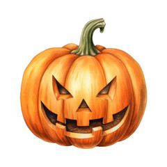 Jack o Lantern Isolated on a Transparent Background