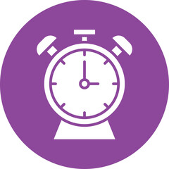 Alarm glyph circle icon