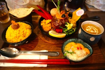 彩りハンバーグ