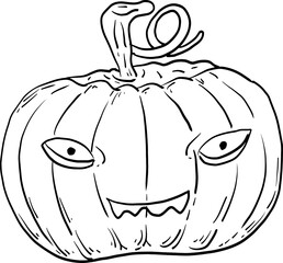 sketch pumpkin monster