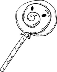 sketch lollipop halloween