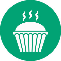 Muffin glyph circle icon
