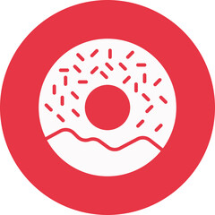 Doughnut glyph circle icon