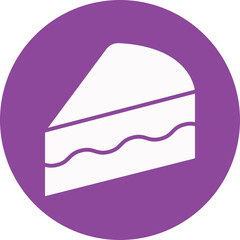 Cake Slice glyph circle icon