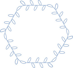 Obraz premium Decorative Floral Frame Line Illustration 