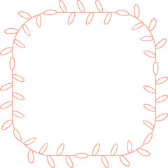 Obraz premium Decorative Floral Frame Line Illustration 