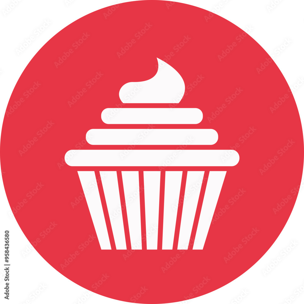 Sticker icing glyph circle icon