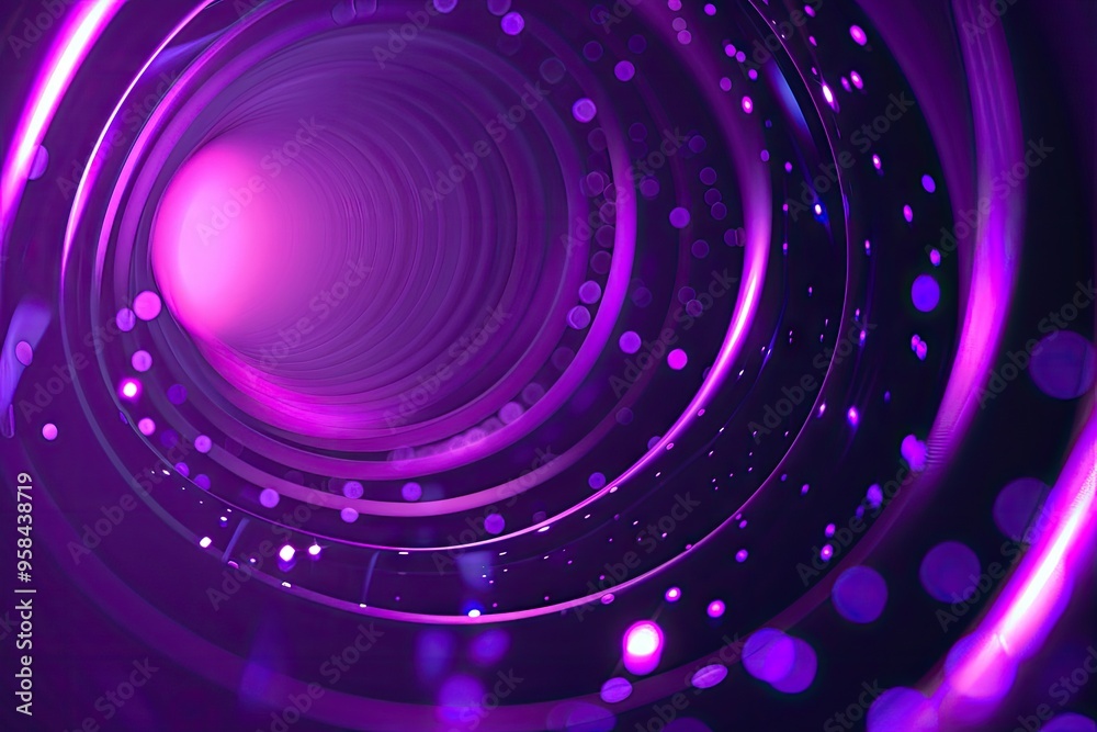 Poster Abstract violet background with circles