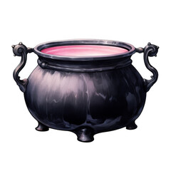 Witch Cauldron Isolated on a Transparent Background