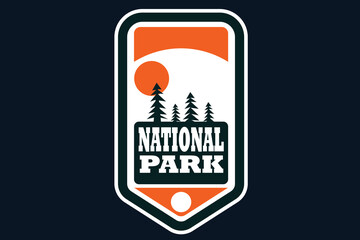 National Park Emblem Vector | Vintage Badge Designs for Outdoor Adventure, Camping, Hiking, and Nature Lovers | Digital Illustrations