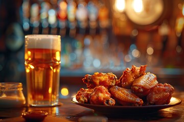 buffalo chicken wings with beer