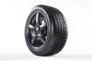 Obraz premium Car tire isolated on white background