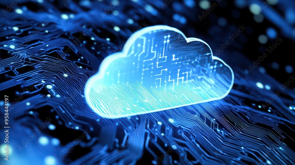 Poster cloud computing enhances digital technology by enabling advanced data processing and engineering sol