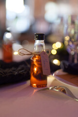 Pineau en petite bouteille cadeau invités mariage