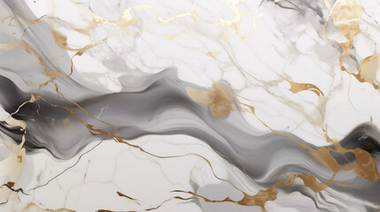 Gray Marble With Gold Veins Flowing Through An Elegant White Background