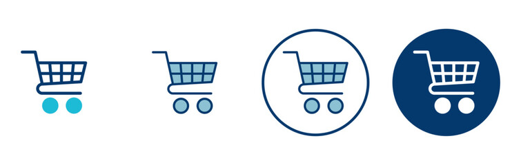 Shopping icon vector isolated on white background. Shopping cart icon. Basket icon. Trolley