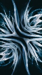 Abstract glitter silver and blue lights background. de-focused