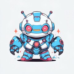 Cute Robot Illustration