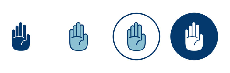 Obraz premium Hand icon vector isolated on white background. Hand gesture. hand stop