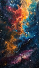 Fototapeta premium Abstract Cosmic Galaxy Nebula Background