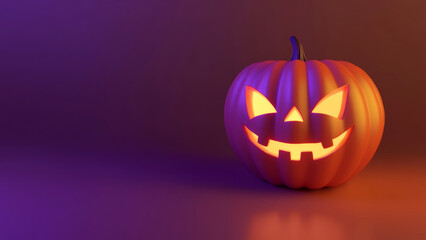 A glowing jack-o'-lantern against a dark background, symbolizing the spirit of Halloween night