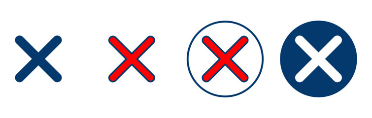 Fototapeta premium Close icon vector isolated on white background. Delete icon. remove, cancel, exit symbol