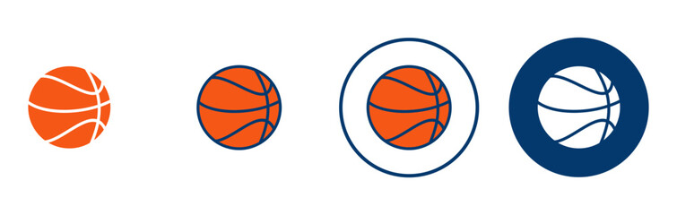 Basketball icon vector isolated on white background. Basketball ball icon. Basketball logo vector icon