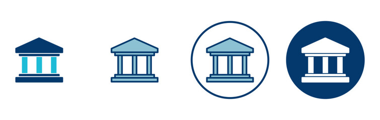 Bank icon vector isolated on white background. bank vector icon, museum, university