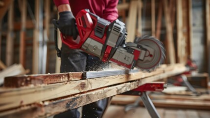 The saw's portability makes it a convenient tool for on-site construction and repair jobs