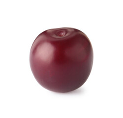 One fresh ripe plum isolated on white