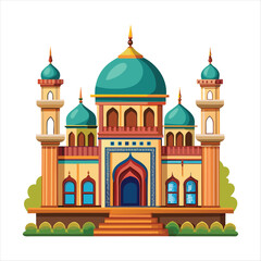 Obraz premium Mosque Design Vector Art Illustration